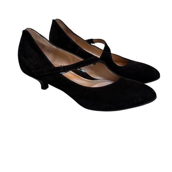 Beautifeel Lilou Mary Jane Suede Comfort Black Kitten Heel NEW Size 39 8.5 or 9 - Picture 1 of 5